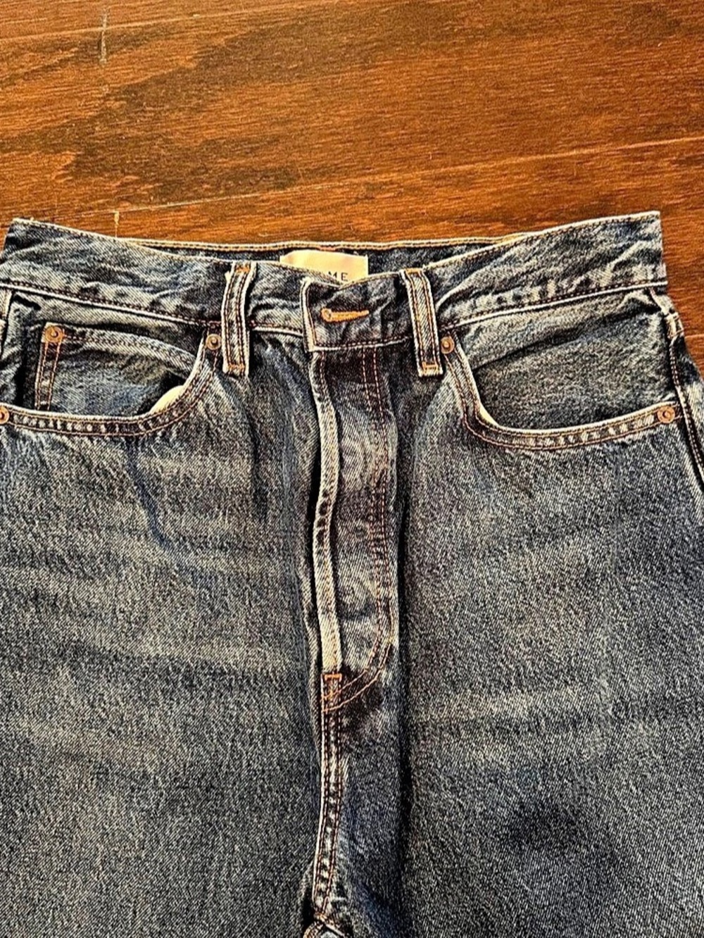 FRAME The Collegiate High-Rise Wide-Leg Jeans Blue Waist 27